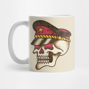 American Traditional Grunge Skull Mug